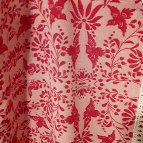 Folk bird print bohemian tank top S love & liberty - Picture 2 of 6